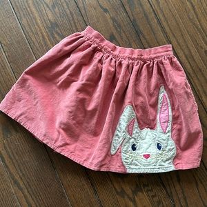 Mini Boden Girls Pink Corduroy Bunny Skirt